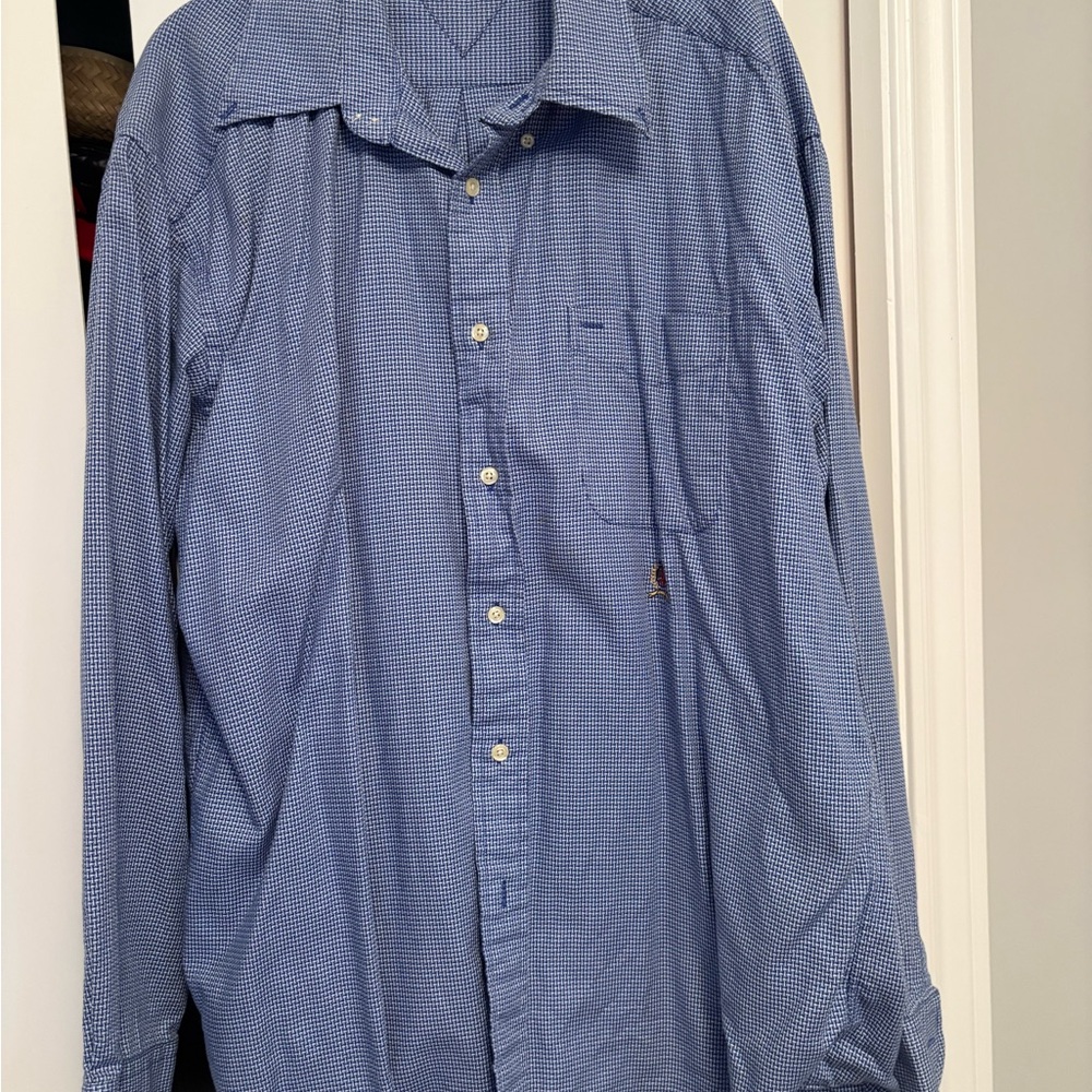 Tommy Hilfiger Blue Casual Button Down Shirt